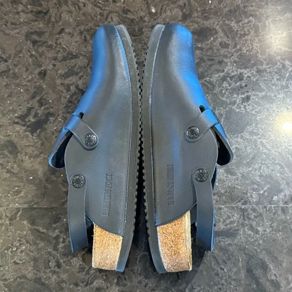 Birkenstock Boston Tokio Black Leather Clogs Size 39 - Picture 12 of 16